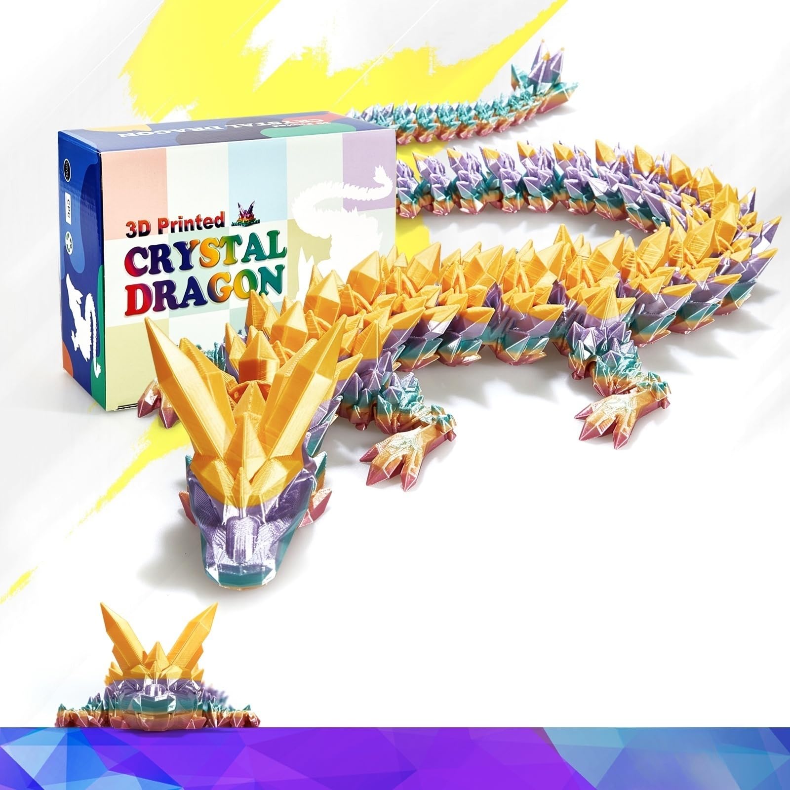 Amazon.com: HyBaiS 30 in Large 3D Printed Dragon, Fully